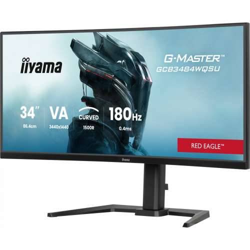 iiyama G-Master Red Eagle GCB3484WQSU-B1 86.4cm (34") UWQHD VA Gaming Monitor Curved 21:9 DP/HDMI/USB-C 180Hz 0.4ms (MPRT) Sync Cijena