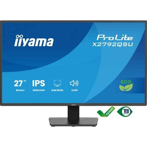 68.6cm/27“ (2560x1440) iiyama ProLite X2792QSU-B1 16:9 IPS 3ms 100Hz HDMI DisplayPort USB VESA Speaker Black Cijena