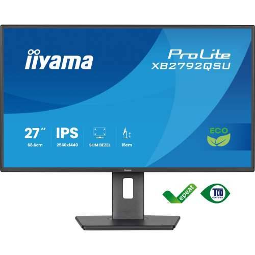 68.6cm/27“ (2560x1440) iiyama ProLite XB2792QSU-B1 16:9 IPS 3ms 120Hz HDMI DisplayPort USB VESA Speaker HAS Pivot Black Cijena