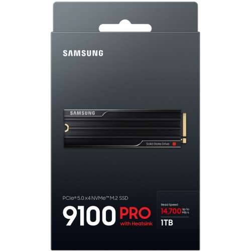 M.2 SAMSUNG 9100 PRO Heatsink NVMe 1TB PCIe 5.0 14,700 MB/s Read 13,300 MB/s Write Internal SSD for PC Gaming Cijena
