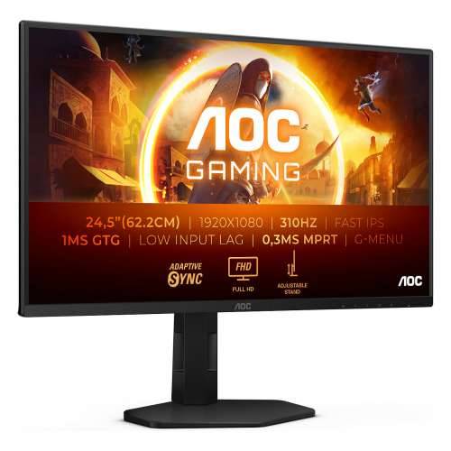62.2cm/24.5“ (1920x1080) AOC Gaming 25G4SXU 16:9 Fast IPS 0.3ms 310Hz HDMI DisplayPort USB VESA Pivot Black Cijena