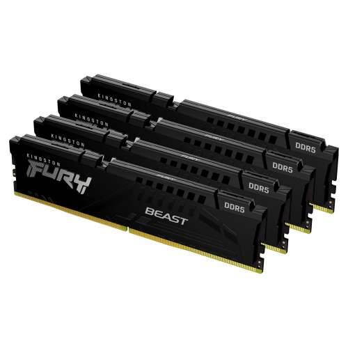 Kingston RAM FURY Beast - 128 GB (4 x 32 GB Kit) - DDR5-5200 DIMM CL40 Cijena