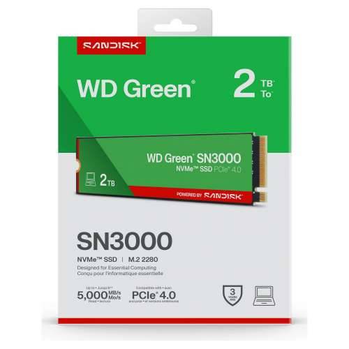 WD SSD Green SN3000 - 2 TB - M.2 2280 - PCIe 4.0 x4 NVMe Cijena