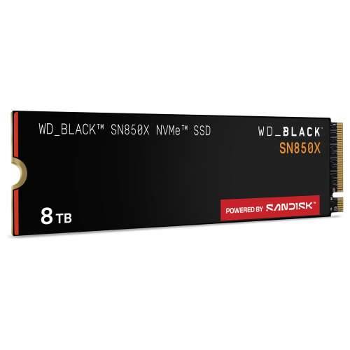 WD Hard Drive Black SN850X - 8TB - PCIe Gen4 NVMe - Black Cijena