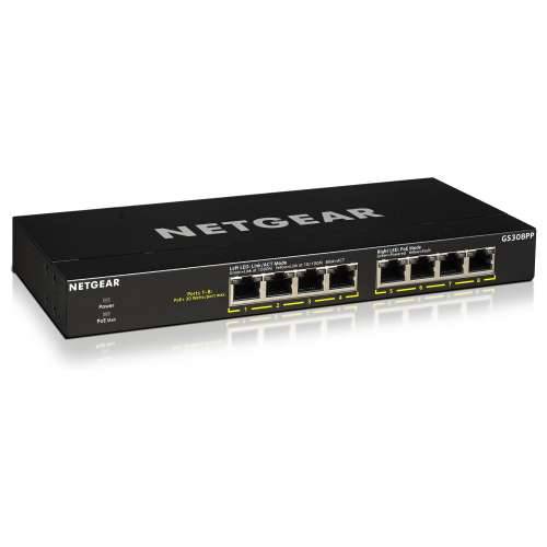 NETGEAR Switch GS308PP - 8 Ports - 8x GE (10/100/1000) - 8x PoE+ Cijena