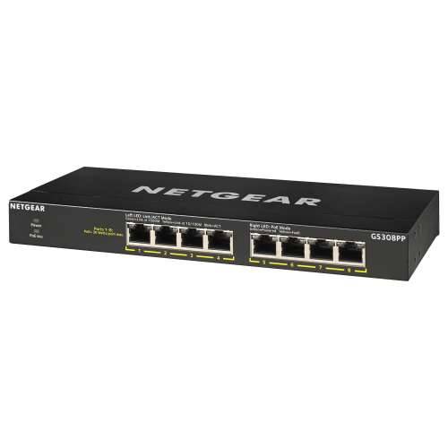 NETGEAR Switch GS308PP - 8 Ports - 8x GE (10/100/1000) - 8x PoE+ Cijena