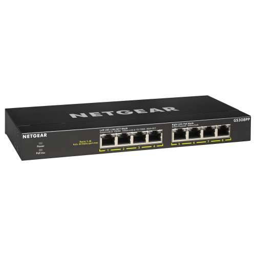NETGEAR Switch GS308PP - 8 Ports - 8x GE (10/100/1000) - 8x PoE+ Cijena