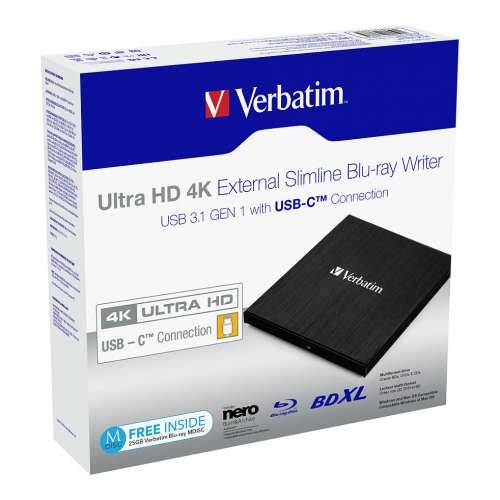 Verbatim ext. Slimline USB3.1 Type C 4K Blu-ray burner external retail Cijena