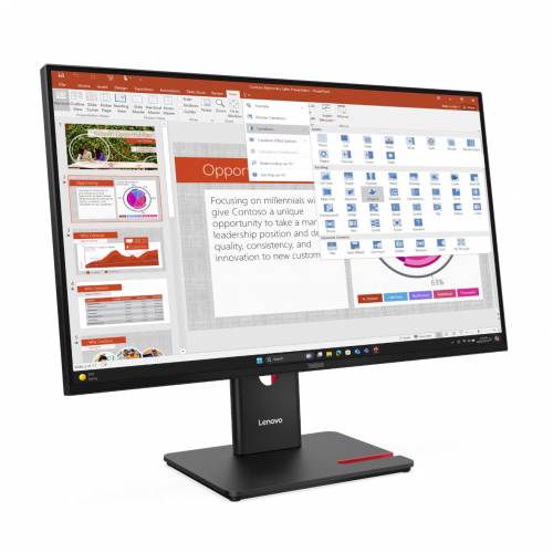 Lenovo T27-40 FHD IPS, HDMI, DP, VGA, USB-C, pivot