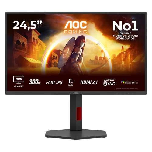 62.2cm (24.5“) Q25G4SR 16:09 2xHDMI+DP black/red