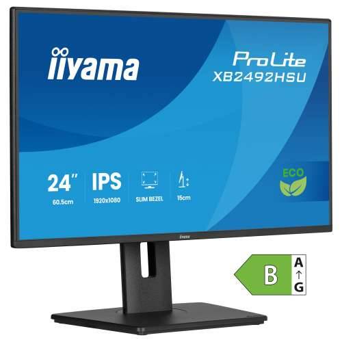 IIYAMA 60.5cm (24“) XB2492HSU-B1 16:10 HDMI+DP+2xUSB IPS
