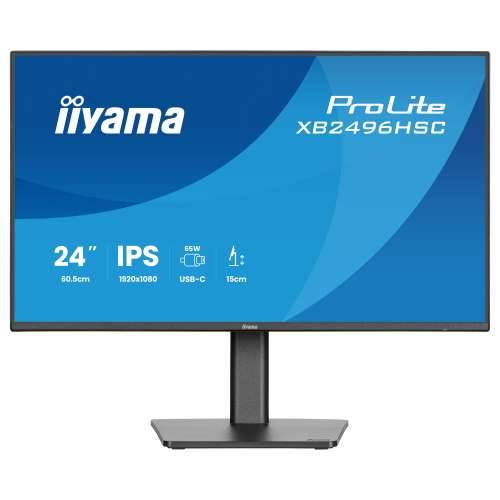 60.5cm/24“ (1920x1080) iiyama ProLite XB2496HSC-B1 16:9 IPS 3ms 144Hz HDMI USB-C USB VESA Speaker Black Cijena