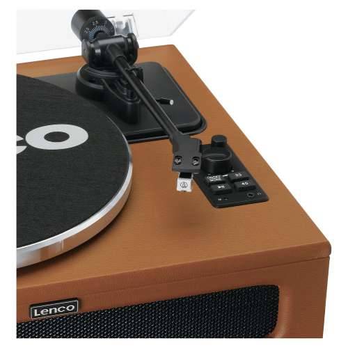 Lenco LS-430 Turntable with 4x Speakers BT Brown Cijena