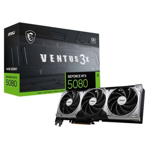 MSI GeForce RTX 5080 16G VENTUS 3X OC - graphics card - GeForce RTX 5080 - 16 GB