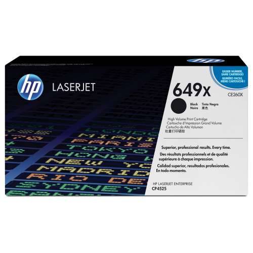 HP 649X original Color LaserJet Toner cartridge CE260X black high capacity 17,000 pages 1-pack Cijena