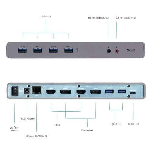 D I-Tec USB 3.0 / USB-C 5K Universal Dual Docking Station Cijena