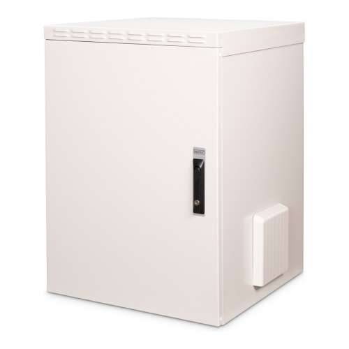 16U wall-mounted enclosure, outdoor, IP55 891x600x600 mm, grey (RAL 7035) DIGITUS Professional