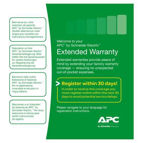 APC Extended Warranty Renewal - Systems Service & Support 3 years
