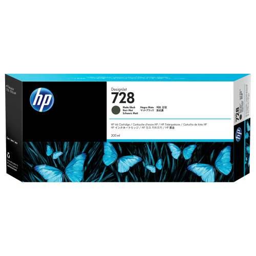 HP 728 300ml Matte Black Ink Cartridge