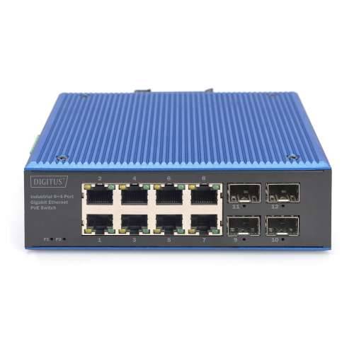 Digitus 8+4P Industrial Gigabit Ethernet PoE Switch
