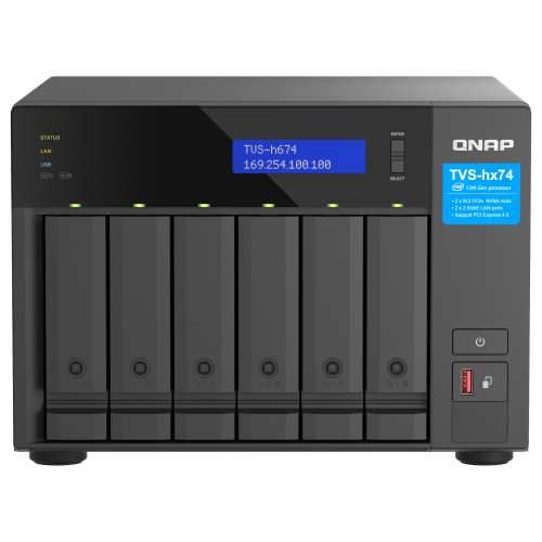 QNAP TVS-H674-I5-32G 6-bay QuTS hero NAS Intel Core i5-12400 6-core/12-thread up to 4.6GHz 32GB SO-DIMM