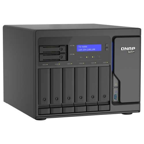 QNAP TS-h886-D1602-8G-BRO 8-Bay QuTS hero NAS Intel Xeon D1602 built-in 2 M.2 NVMe Gen3 port SATA 8GB RAM + 5 Year Warranty Cijena