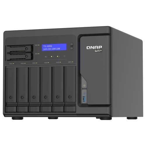 QNAP TS-h886-D1602-8G-BRO 8-Bay QuTS hero NAS Intel Xeon D1602 built-in 2 M.2 NVMe Gen3 port SATA 8GB RAM + 5 Year Warranty Cijena