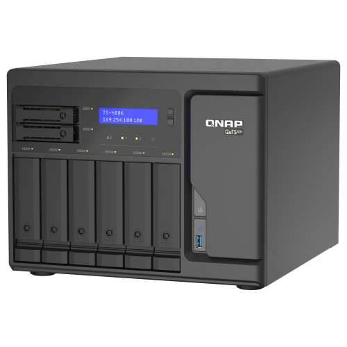 QNAP TS-h886-D1602-8G-BRO 8-Bay QuTS hero NAS Intel Xeon D1602 built-in 2 M.2 NVMe Gen3 port SATA 8GB RAM + 5 Year Warranty Cijena