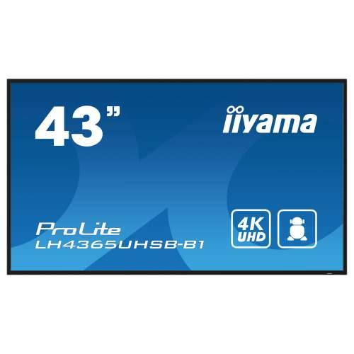 109cm/43“ (3840x2160) iiyama ProLite LH4365UHSB-B1 16:9 4K IPS Touch 8ms 60Hz 24/7 2xHDMI DP LAN WIFI Speaker Black Cijena