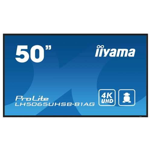 127cm/50“ (3840x2160) iiyama ProLite LH5065UHSB-B1AG 16:9 4K UHD VA Touch 9.5ms 60Hz 24/7 2xHDMI DP LAN WIFI Speaker Black Cijena