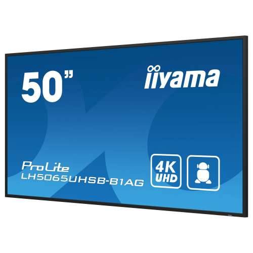 127cm/50“ (3840x2160) iiyama ProLite LH5065UHSB-B1AG 16:9 4K UHD VA Touch 9.5ms 60Hz 24/7 2xHDMI DP LAN WIFI Speaker Black Cijena