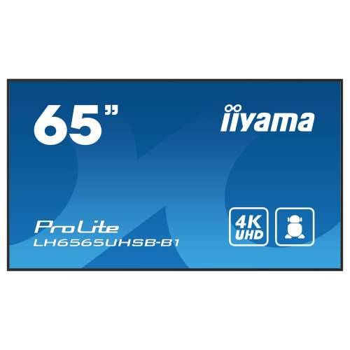165cm/65“ (3840x2160) iiyama ProLite LH6565UHSB-B1 16:9 4K UHD IPS Touch 8ms 60Hz 24/7 2xHDMI DP LAN WIFI Speaker Black Cijena
