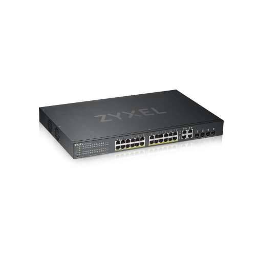 Zyxel GS1920-24HPV2 Gigabit 24-Port PoE, pametni upravljani prekidač (100/1000 Mbit / s, QoS, ugljik, Zyxel NebulaFlex)