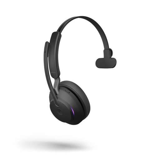 Jabra Evolve2 65 slušalice, mono, bežični, crni Bluetooth, uključujući vezu 380 USB-A, uključujući stanicu za punjenje, optimizira Microsoftove timove Cijena