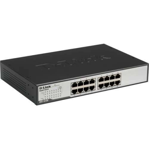 D-Link DGS-1016D Gigabitni 16-portni prekidač (1000 Mbit / s, Auto MDI / MDIX, Automatsko pregovaranje; Rackmount, Auto Uplink) Cijena