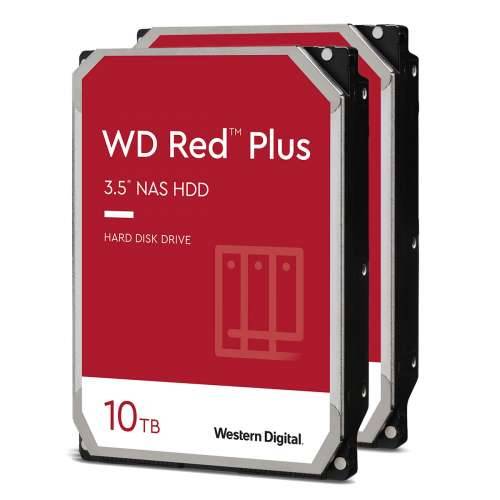 2-paket Western Digital WD Red Plus 10TB 128MB 3,5 inča SATA 6Gb / s - unutarnji NAS tvrdi disk (CMR)