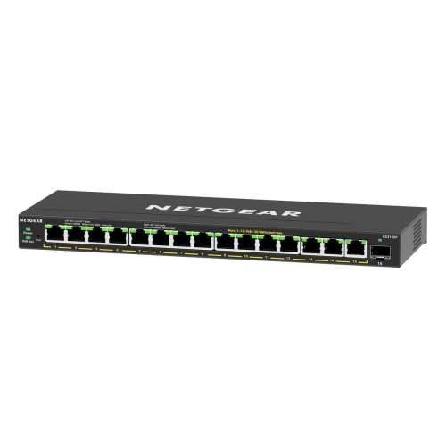 NETGEAR mrežni prekidač s 16 priključaka (GS316EP) [15x Gigabit Ethernet, PoE +, maks. 180W, 1x SFP, metalno kućište, bez ventilatora] Cijena