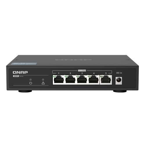 QNAP sustavi QSW-1105-5T 5-portni neupravljani prekidač [5x 2.5GbE (RJ45), bez ventilatora, plug & play]