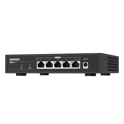 QNAP sustavi QSW-1105-5T 5-portni neupravljani prekidač [5x 2.5GbE (RJ45), bez ventilatora, plug & play] Cijena