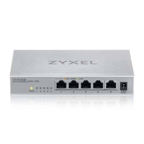 Zyxel 5-portni neupravljani prekidač od 2,5 Gbit / s (MG-105-ZZ0101F) [idealan za igre, SOHO i urede] Cijena