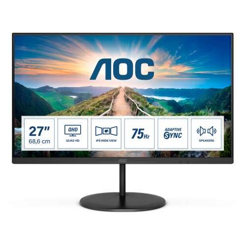 AOC Q27V4EA - 69 cm (27 inča), LED, IPS ploča, QHD rezolucija, prilagodljiva sinkronizacija, zvučnici, HDMI Cijena