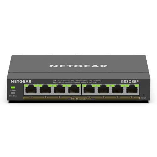 NETGEAR GS308EP 8-portni gigabitni prekidač [Smart Managed, PoE +, bez ventilatora] Cijena