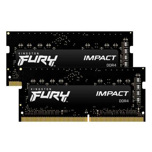 Kingston FURY Impact 64GB Kit (2x32GB) DDR4-3200 CL20 SO-DIMM memorija za igre