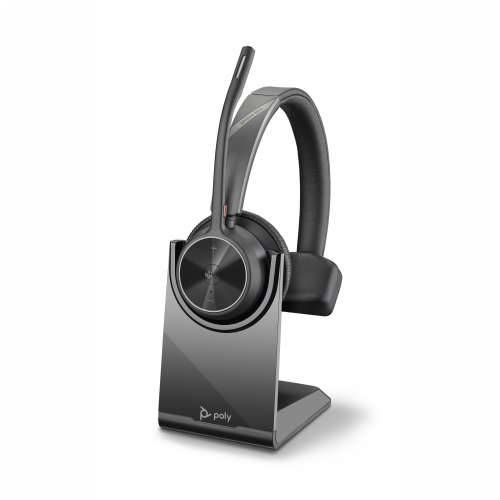 Poly Plantronics Voyager 4310 UC Bluetooth slušalice, nano ključ s USB-A konektorom, stanica za punjenje, MS certifikat, mono