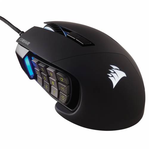 Corsair Scimitar Elite RGB MMO gaming miš, crni, 18.000DPI, 1000Hz, RGB osvjetljenje, 17 tipki