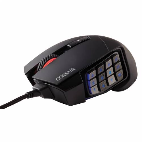 Corsair Scimitar Elite RGB MMO gaming miš, crni, 18.000DPI, 1000Hz, RGB osvjetljenje, 17 tipki Cijena