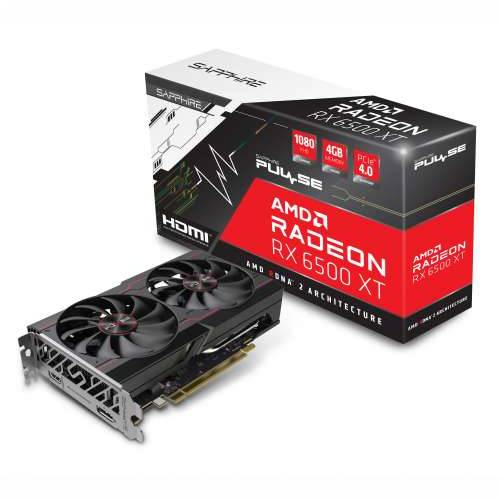 Sapphire Pulse Radeon RX 6500XT grafička kartica - 4GB GDDR6, HDMI, 3x DP