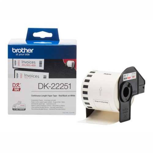BROTHER Continuous Tape 62mm Bk-Red/Whit Cijena