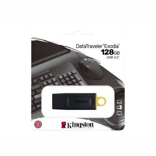 KINGSTON 128GB USB3.2 Gen1 DT Bk+Yellow Cijena