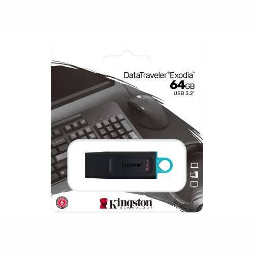 KINGSTON 64GB USB3.2 Gen1 DT Bk+Teal Cijena